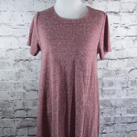 LuLaRoe Dresses & Skirts - LLR Lularoe Carly Heathered Red Aline Swing Dress